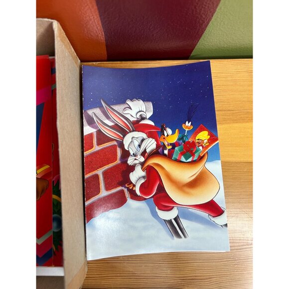 Cleo 1996 vintage paper Christmas greetings cards looney tunes - Picture 5 of 8